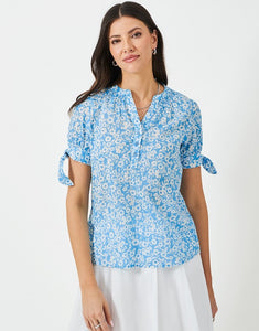 Crew Clothing - Lucie Blouse Nicola Print in Dusk Blue