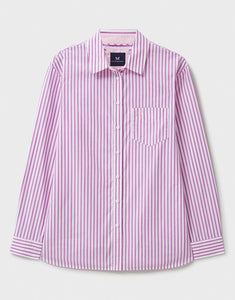 Crew Clothing - Poplin Shirt in Pink Stripe