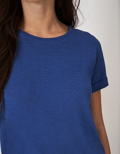 Crew Clothing - Perfect Crew Slub T-Shirt in Dark Blue