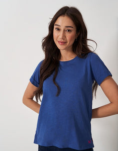 Crew Clothing - Perfect Crew Slub T-Shirt in Dark Blue