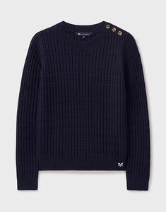 Crew Clothing - Tillie Textured Jumper in Navy