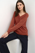 Load image into Gallery viewer, Culture - Annemarie V-Neck Pullover in Arabian Spice
