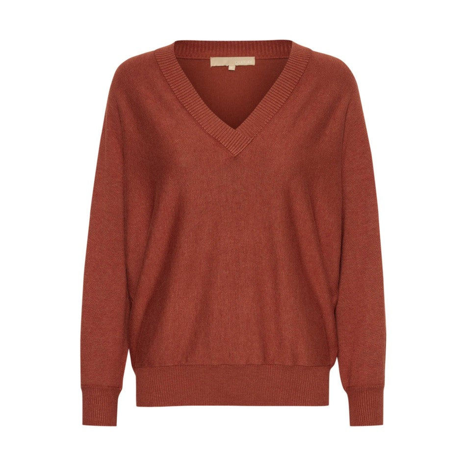 Culture - Annemarie V-Neck Pullover in Arabian Spice