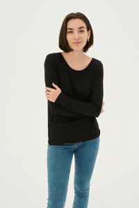 Culture - Poppy Long Sleeve T-Shirt - Black