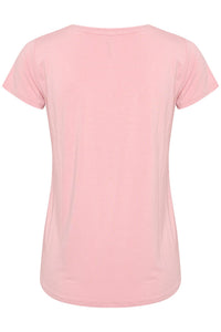 Culture - Poppy V Neck T-Shirt - Pale Mauve