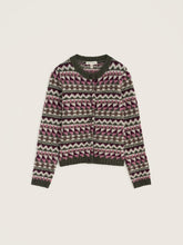 Load image into Gallery viewer, Sea Salt - Dawson Pick Cardigan in Zig Zag Geo Dark Hellebore

