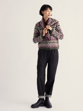 Load image into Gallery viewer, Sea Salt - Dawson Pick Cardigan in Zig Zag Geo Dark Hellebore
