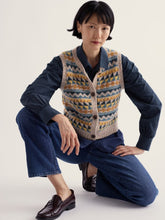 Load image into Gallery viewer, Sea Salt - Dawson Pick Vest in Zig Zag Geo Bright Marine Mix

