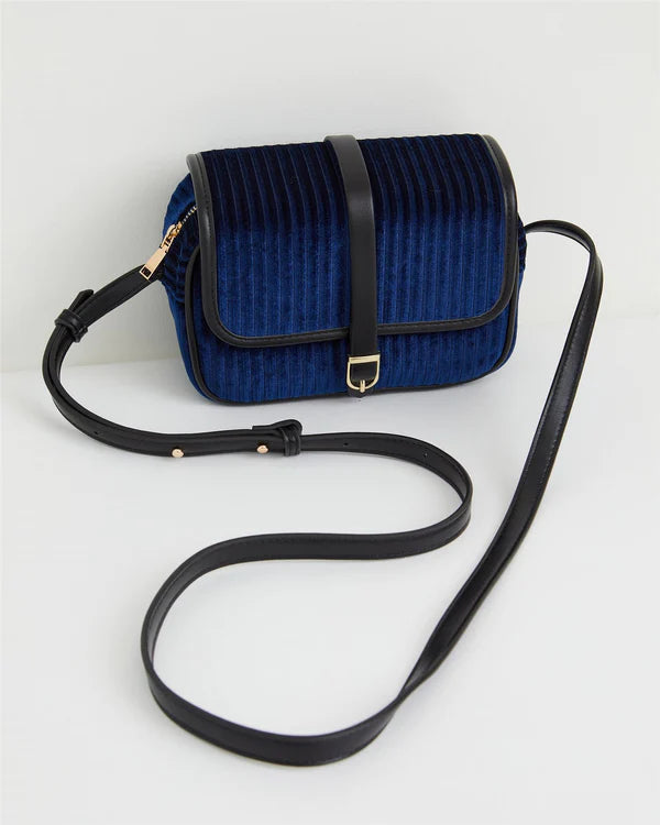 Fable - Vivianne Velvet Camera Bag Sapphire Blue