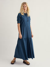 Load image into Gallery viewer, Sea Salt - Feather Star Dress in Mid Wash Indigo
