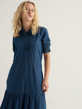 Load image into Gallery viewer, Sea Salt - Feather Star Dress in Mid Wash Indigo
