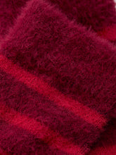 Load image into Gallery viewer, Sea Salt - Fluffies Socks in Breton Flag Fireglow
