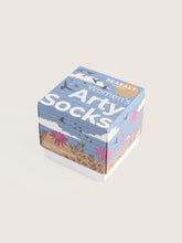 Load image into Gallery viewer, Sea Salt - Gift Box of 4 Scenic Arty Socks in Lovan Mix
