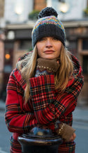 Load image into Gallery viewer, Kusan - PK2531 Uneven Yarn Bobble Hat - Charcoal Multi

