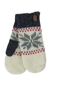 Kusan - PK2200 Mittens With Sherpa Lining - Snowflake White