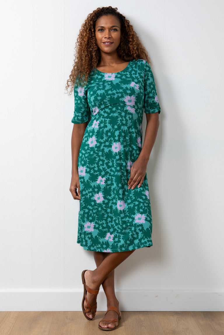 Lily & Me - Kali Dress Abstract Blossom - Sea Green Milners of Leyburn Lily & Me - Kali Dress Abstract Blossom - Sea Green Milners of Leyburn