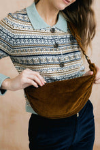 Load image into Gallery viewer, Lily &amp; Me - Jumbo Cord Crossbody Bag in Burnt Caramel
