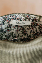 Load image into Gallery viewer, Lily &amp; Me - Jumbo Cord Crossbody Bag in Sage
