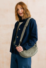Load image into Gallery viewer, Lily &amp; Me - Jumbo Cord Crossbody Bag in Sage
