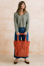 Load image into Gallery viewer, Lily &amp; Me - Jumbo Cord Shopper Bag in Terracotta
