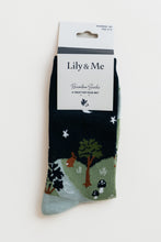Load image into Gallery viewer, Lily &amp; Me - Moonlight Scene Ankle Socks
