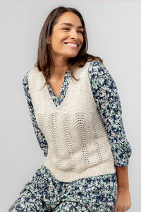 Lily & Me - Aelia Tank Fleck Knit in Oatmeal