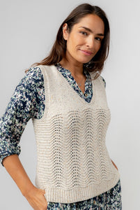 Lily & Me - Aelia Tank Fleck Knit in Oatmeal