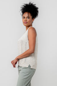 Lily & Me - Aelia Tank Fleck Knit in Oatmeal