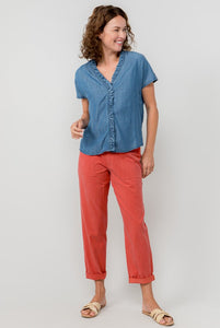 Lily & Me - Brean Trouser Plain Cotton Tencel