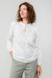 Lily & Me - Emily Blouse Embroidered in White