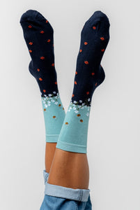 Lily & Me - Hedgerow Bamboo Socks Ocean