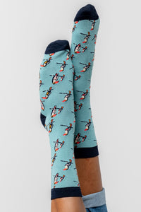 Lily & Me - Toucans Bamboo Socks Ocean