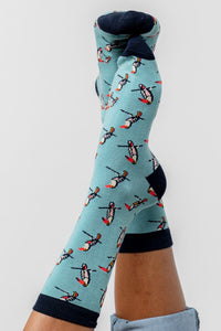 Lily & Me - Toucans Bamboo Socks Ocean