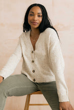Load image into Gallery viewer, Lily &amp; Me - Fleck Knit Bloom Cardigan in Ecru

