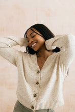 Load image into Gallery viewer, Lily &amp; Me - Fleck Knit Bloom Cardigan in Ecru

