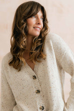 Load image into Gallery viewer, Lily &amp; Me - Fleck Knit Bloom Cardigan in Ecru
