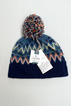 Load image into Gallery viewer, Lily &amp; Me - Fair Isle Wool Bobble Hat Soft Blue
