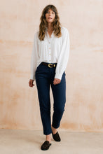 Load image into Gallery viewer, Lily &amp; Me - Plain Check Flora Blouse in White
