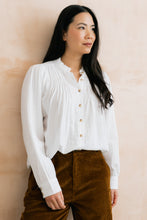 Load image into Gallery viewer, Lily &amp; Me - Plain Check Flora Blouse in White
