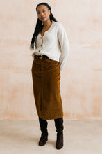 Load image into Gallery viewer, Lily &amp; Me - Jumbo Cord Morwenna Skirt in Burnt Caramel
