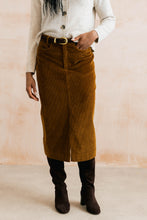 Load image into Gallery viewer, Lily &amp; Me - Jumbo Cord Morwenna Skirt in Burnt Caramel

