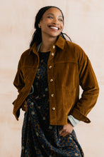 Load image into Gallery viewer, Lily &amp; Me - Jumbo Cord Olivia Jacket in Burnt Caramel
