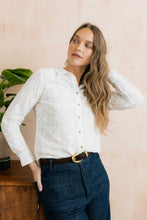 Load image into Gallery viewer, Lily &amp; Me - Embroidered Patchwork Patsy Shirt in White
