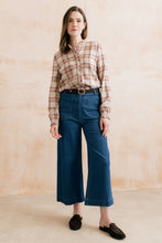 Load image into Gallery viewer, Lily &amp; Me - Multicolour Check Sage Frill Blouse in Multi Blush
