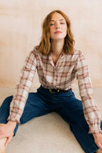Load image into Gallery viewer, Lily &amp; Me - Multicolour Check Sage Frill Blouse in Multi Blush
