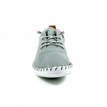 Load image into Gallery viewer, Lunar - St Ives Leather Plimsoll in Grey
