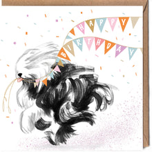 Load image into Gallery viewer, Lydia London - Old English Sheep Dog Dashing Dogs Card

