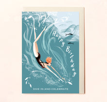 Load image into Gallery viewer, Lydia London - 'Dive' Swim Wild &amp; Free Card

