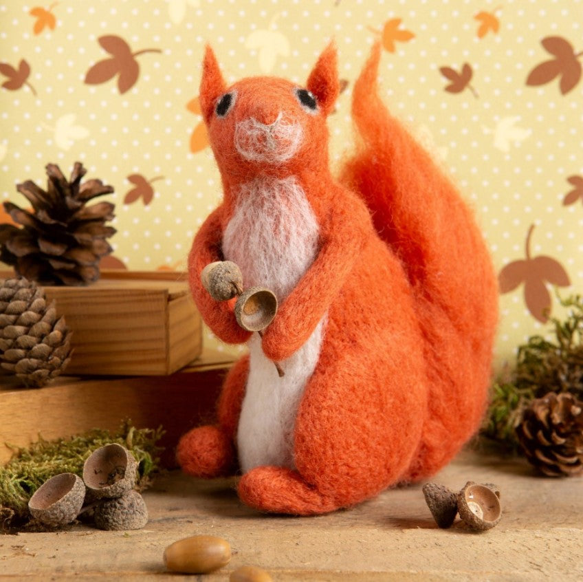 Hawthorn Handmade - Red Squirrel Needle Felting Kit