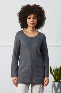 Nomads - Organic Cotton Jersey Tunic Pocket - Seal